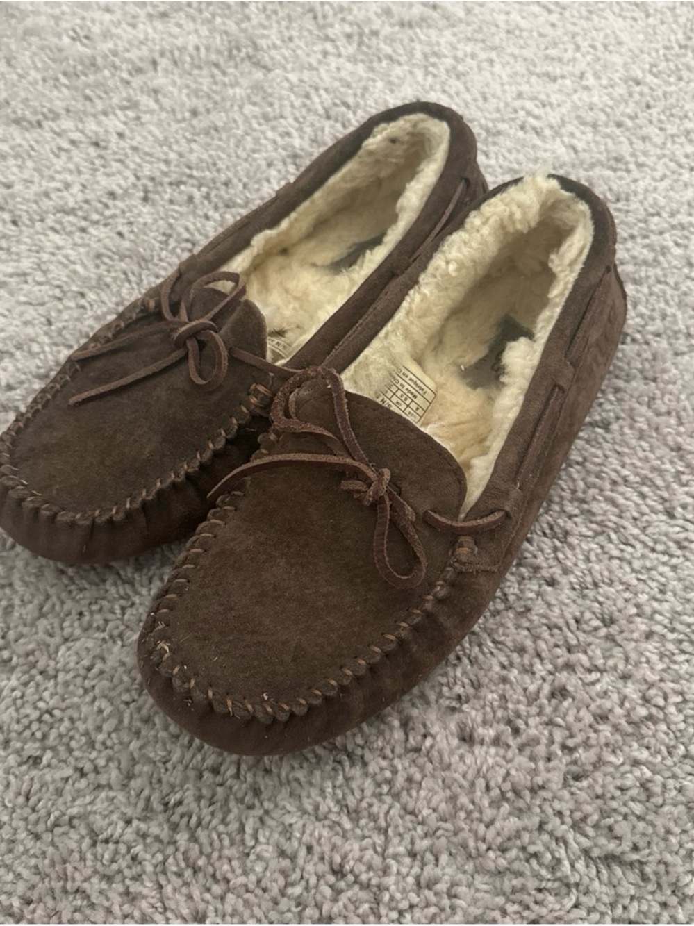 UGG women's Chocolate Brown Suede Moccasin Slippers